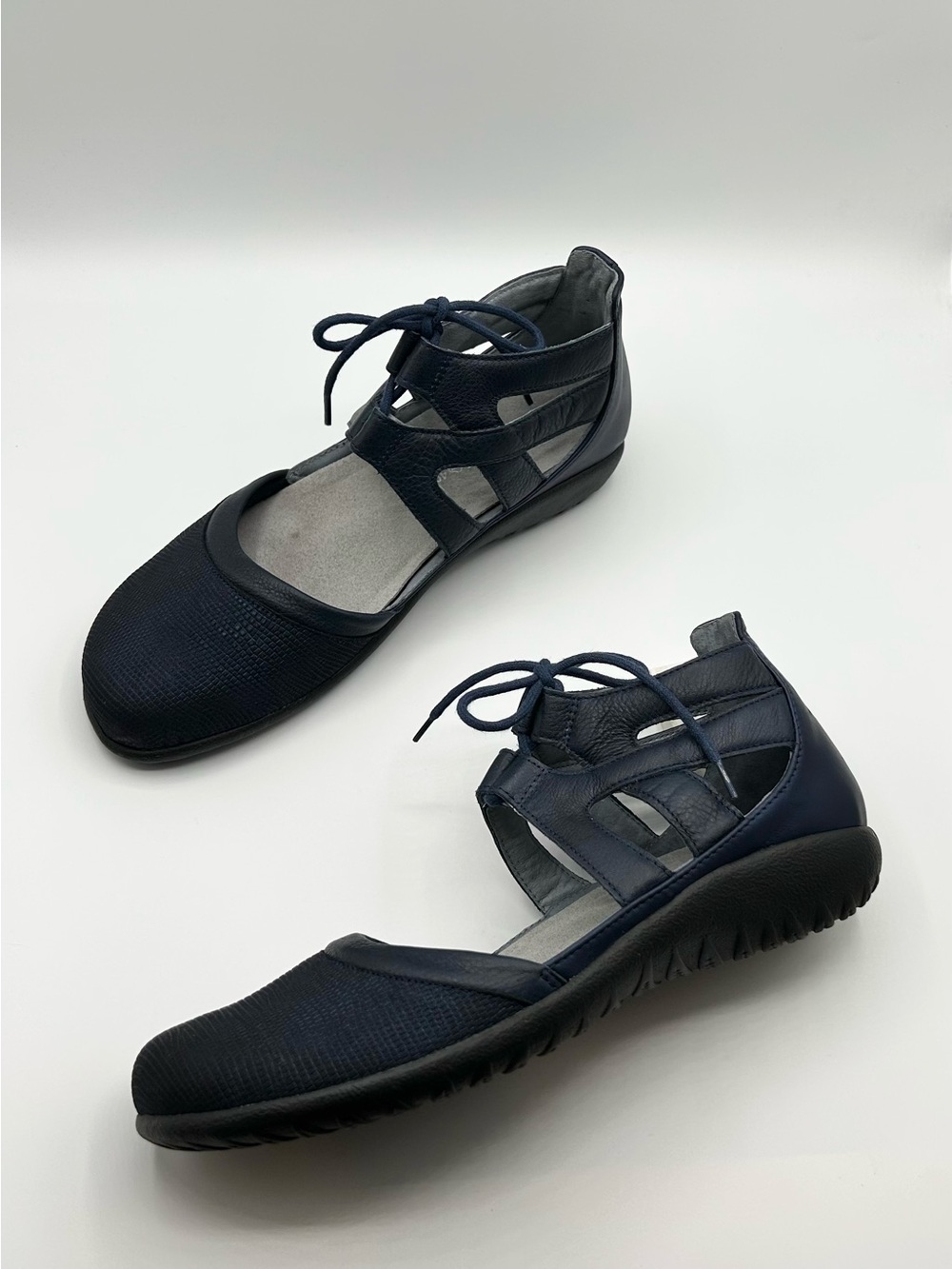 Naot Navy Blue Leather Comfort Flats Sandals Women’s Size 9 - Picture 8 of 8